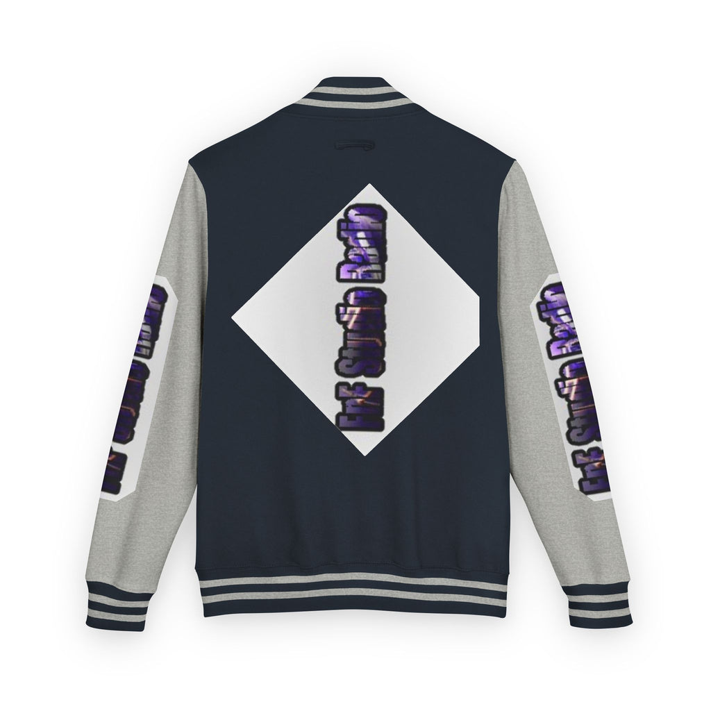 FnF Studio Radio Purple Retro Graphic Letterman Jacket