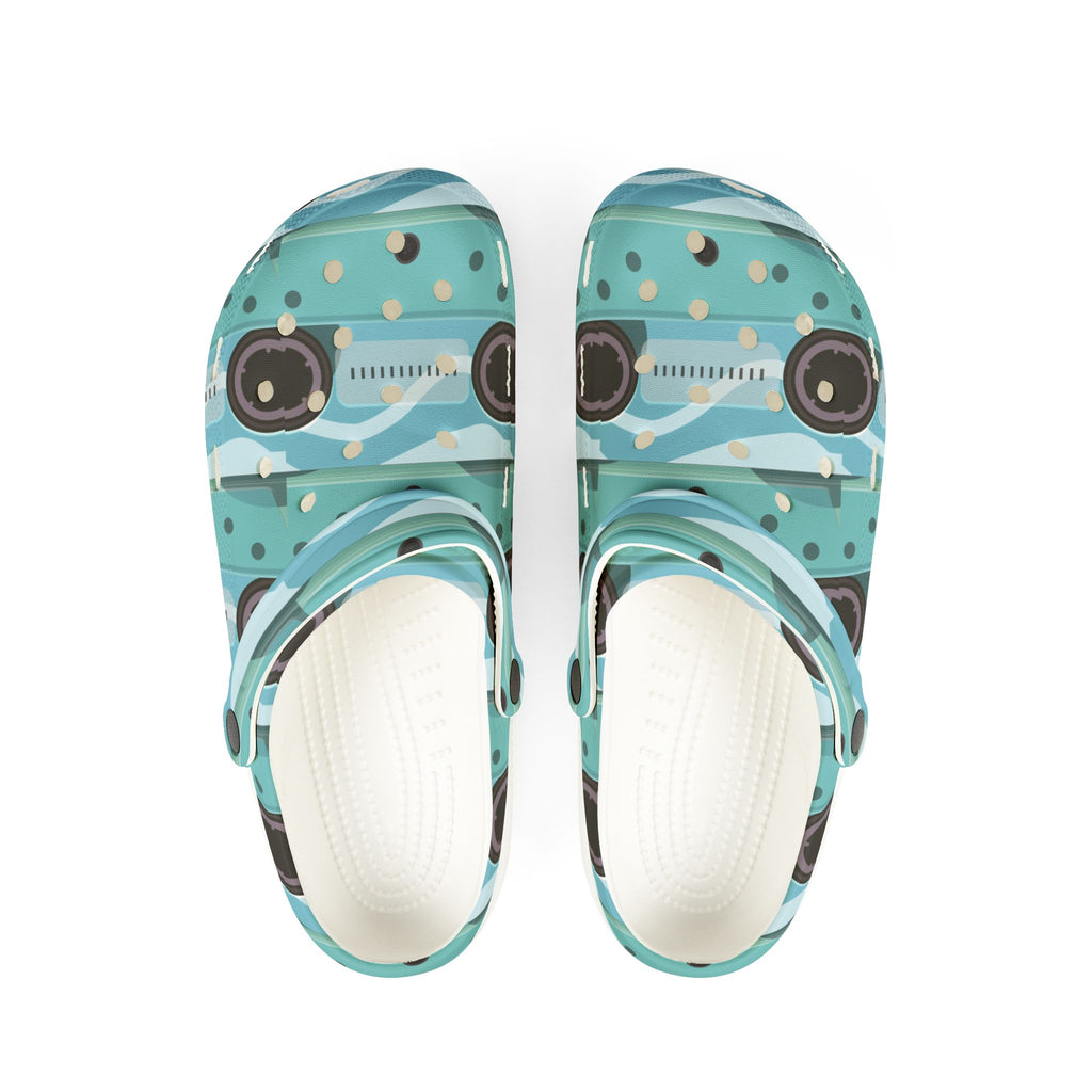 FnF Studio RadioRetro Boombox Pattern Clogs
