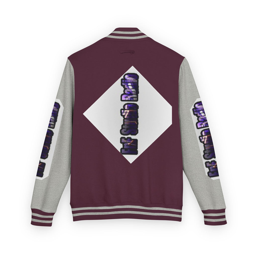 FnF Studio Radio Purple Retro Graphic Letterman Jacket