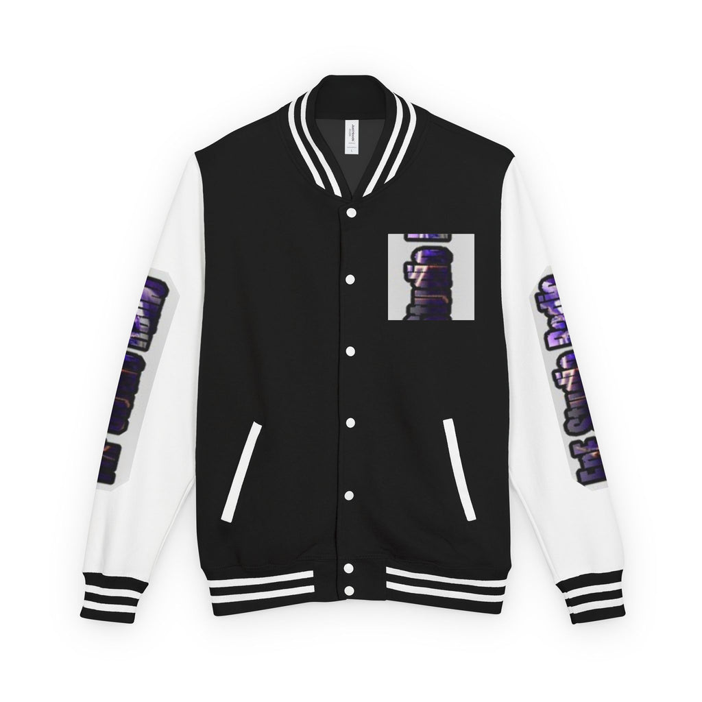 FnF Studio Radio Purple Retro Graphic Letterman Jacket