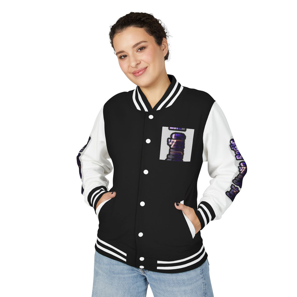 FnF Studio Radio Purple Retro Graphic Letterman Jacket