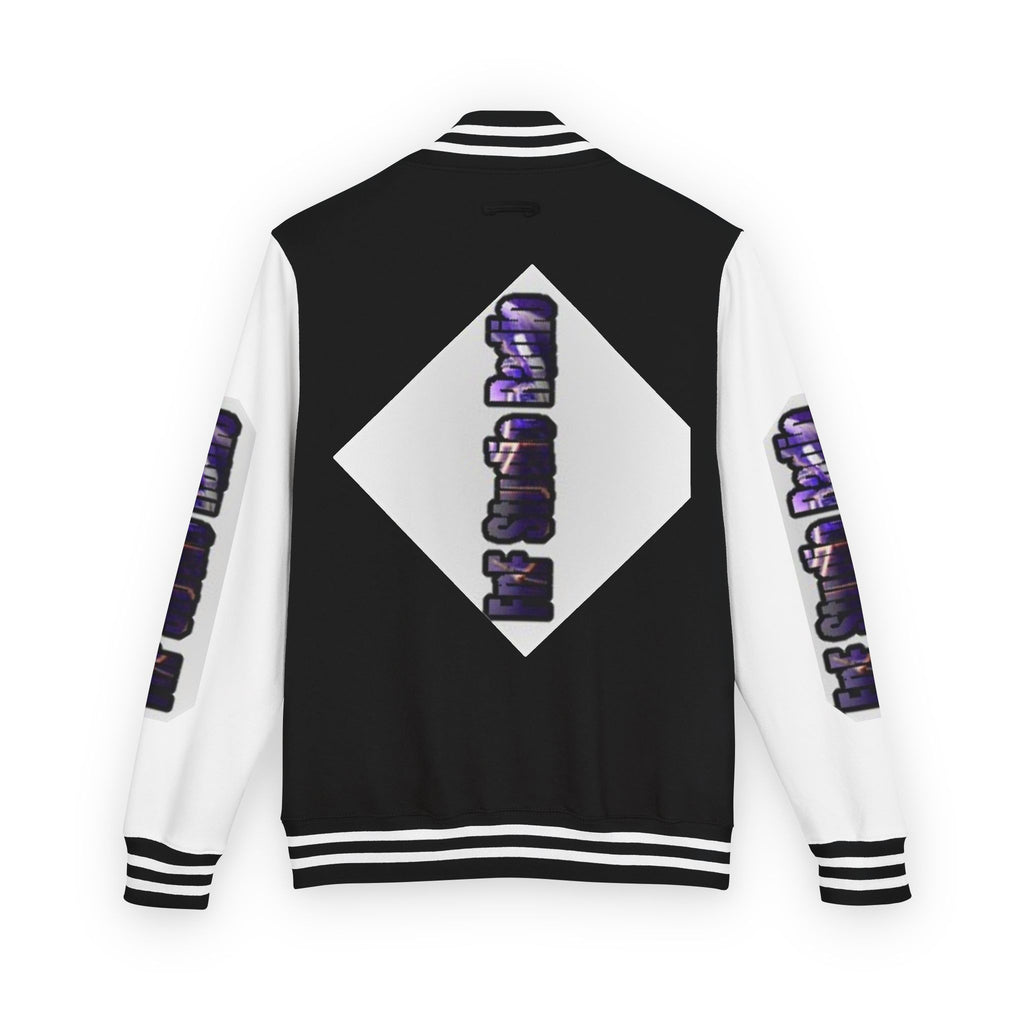 FnF Studio Radio Purple Retro Graphic Letterman Jacket