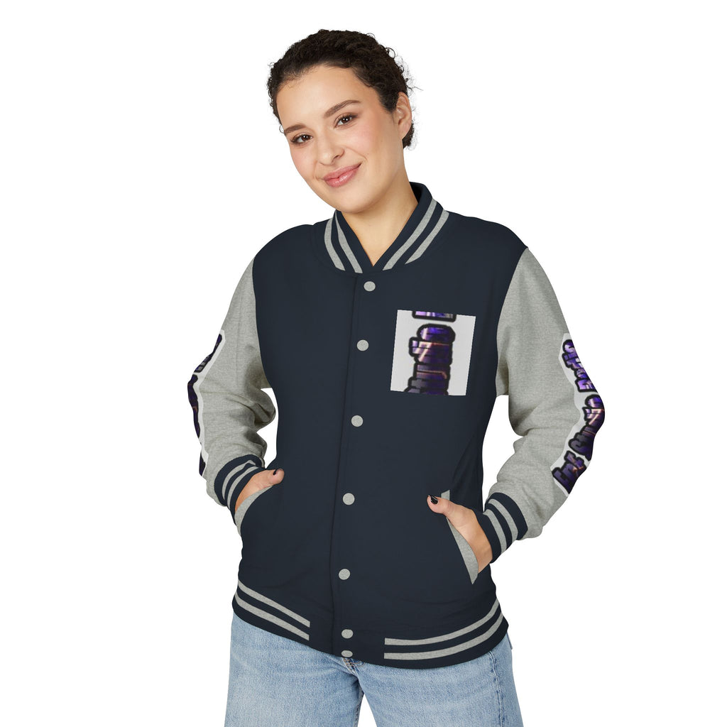 FnF Studio Radio Purple Retro Graphic Letterman Jacket