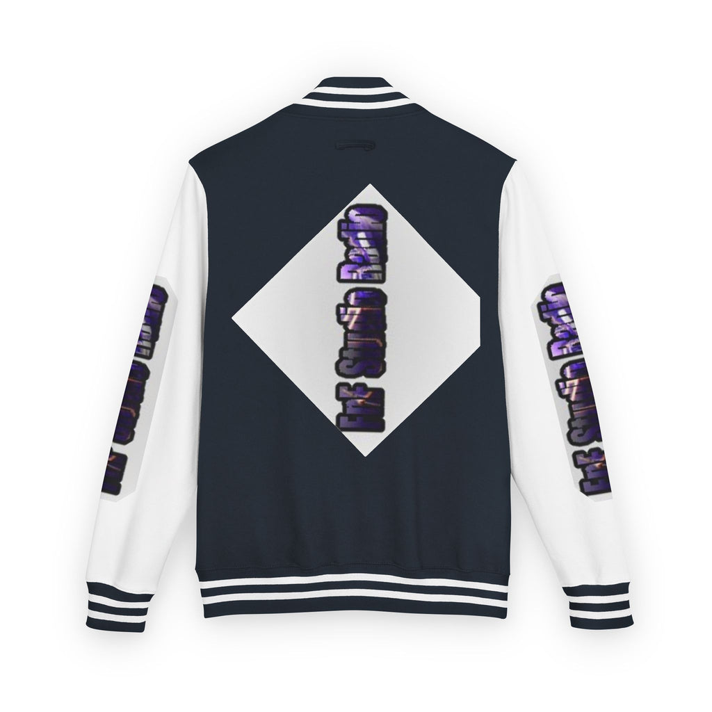 FnF Studio Radio Purple Retro Graphic Letterman Jacket
